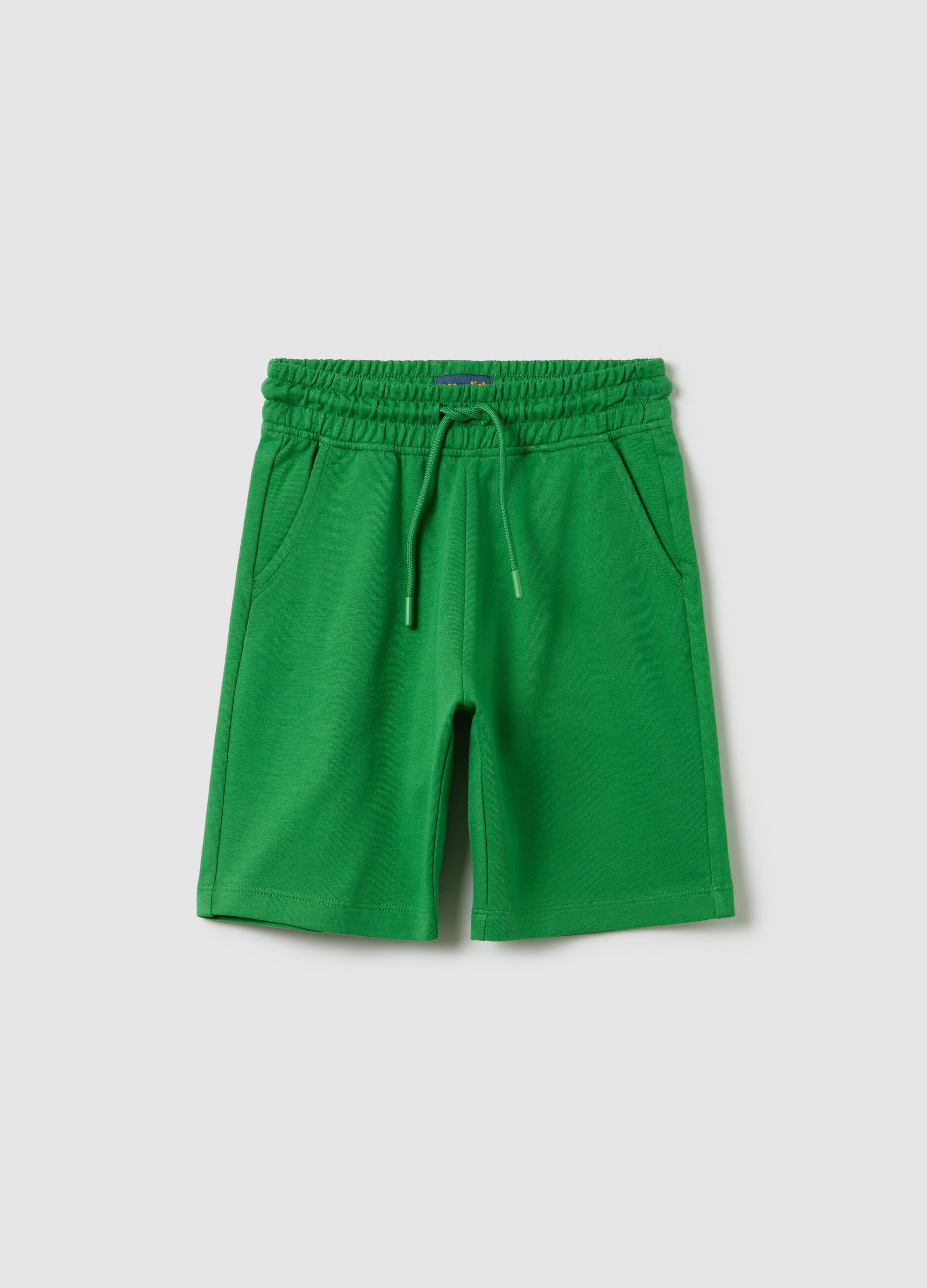 Green Bermuda shorts in pure cotton OVS Kids