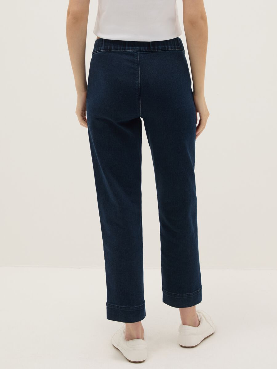 Slim fit blue cotton blend chino trousers_2