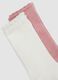 Tripack di calze lunghe in cotone organico elasticizzato con bordo smerlato_1