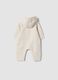 Tutina beige con cappuccio in misto cotone organico_1