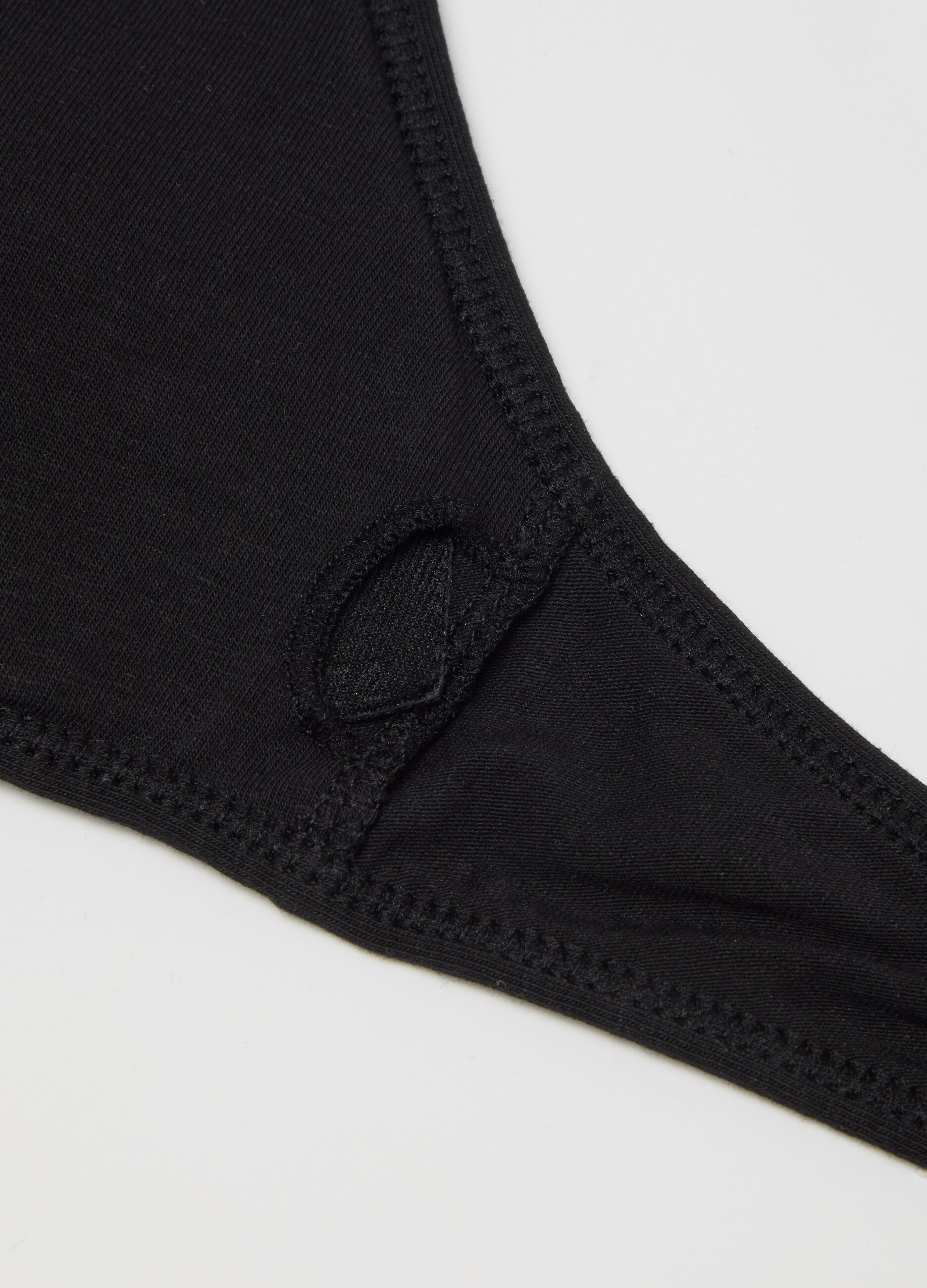Girls' Black Stretch Cotton Bra