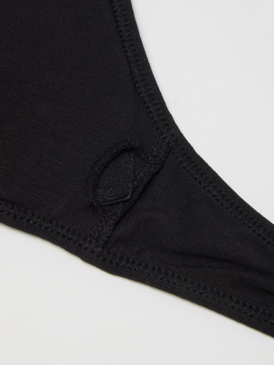 Girls' Black Stretch Cotton Bra_2