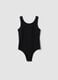 Girls&rsquo; black fitted stretch cotton bodysuit_0