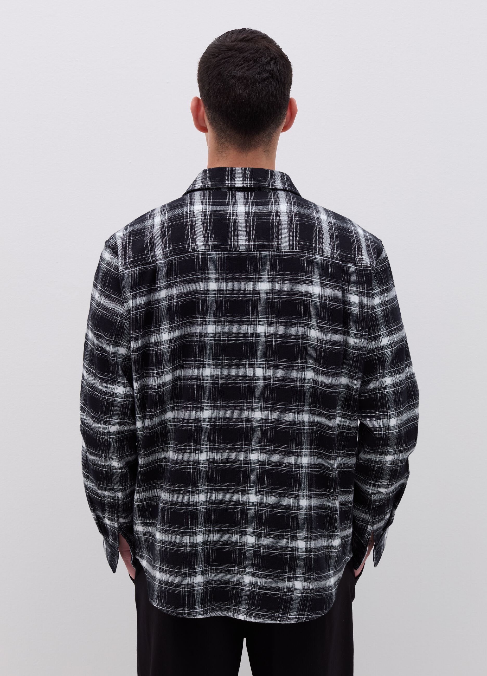 Camicia in flanella fantasia check Nero Grigio B. ANGEL da Uomo OVS
