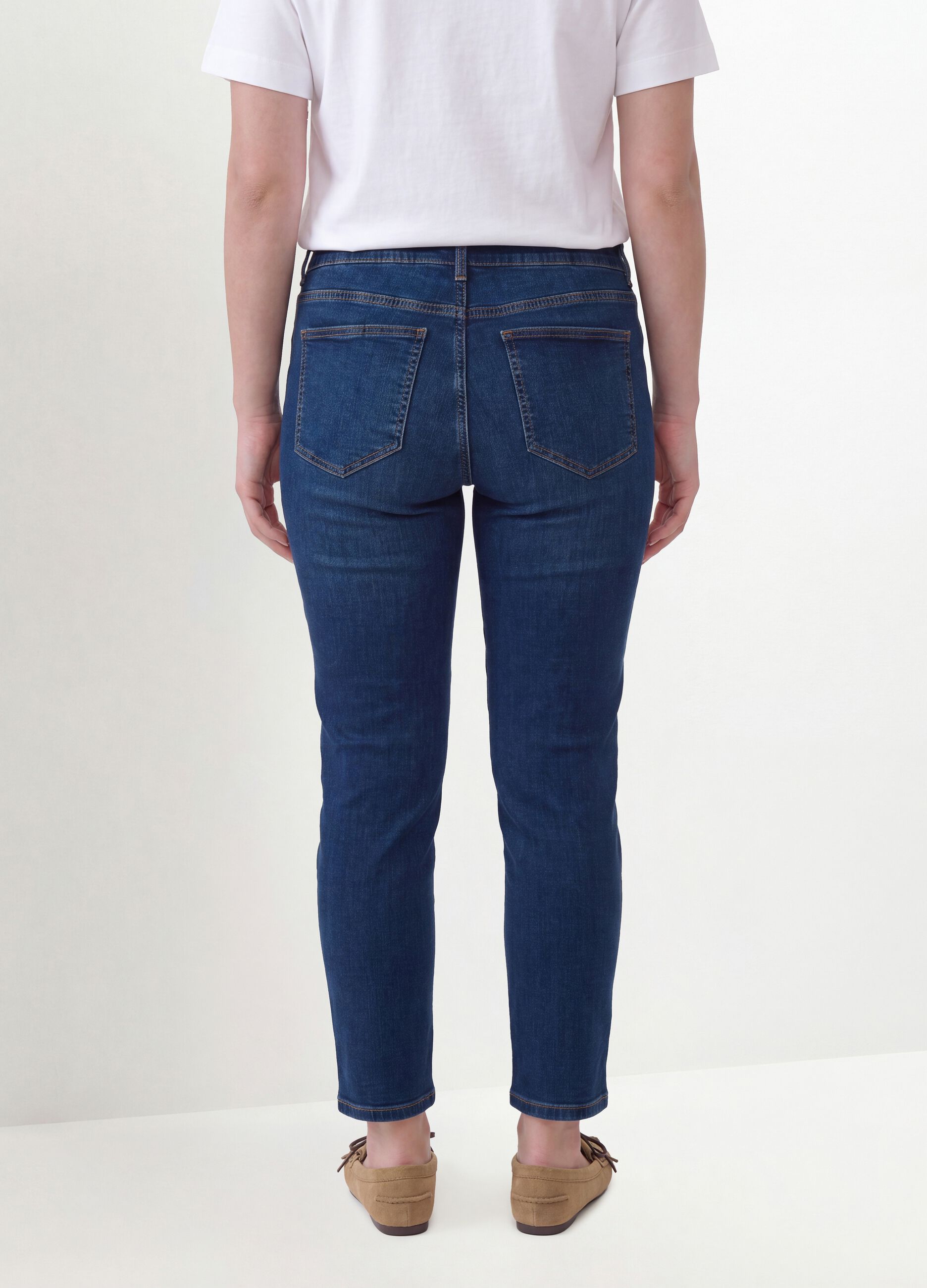 Blue denim slim-fit jeans in stretch cotton