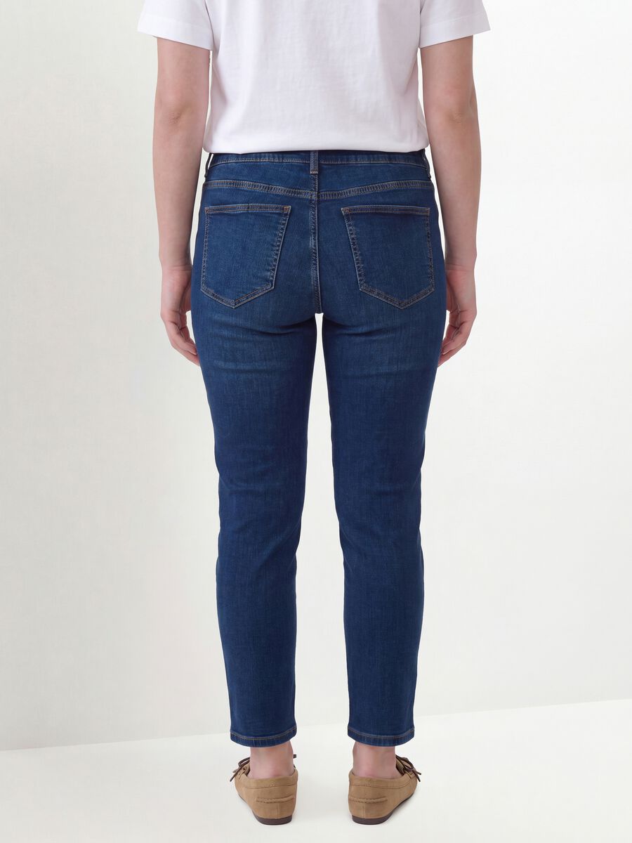 Jeans denim blu in cotone elasticizzato slim fit_2