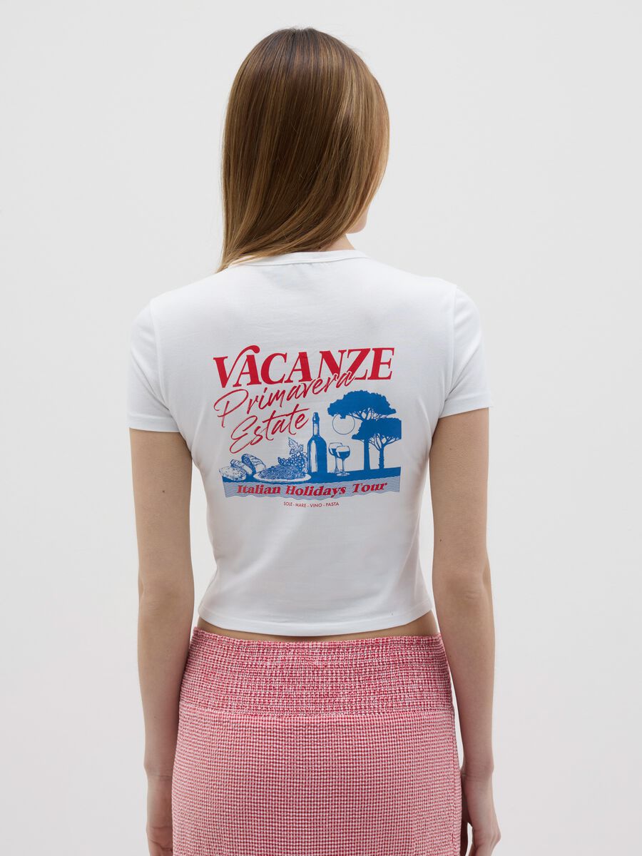 Short-sleeved T-shirt with "Dolce Vita" print_3
