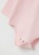 Newborn's pink pure cotton bodysuit with fancy collar_2