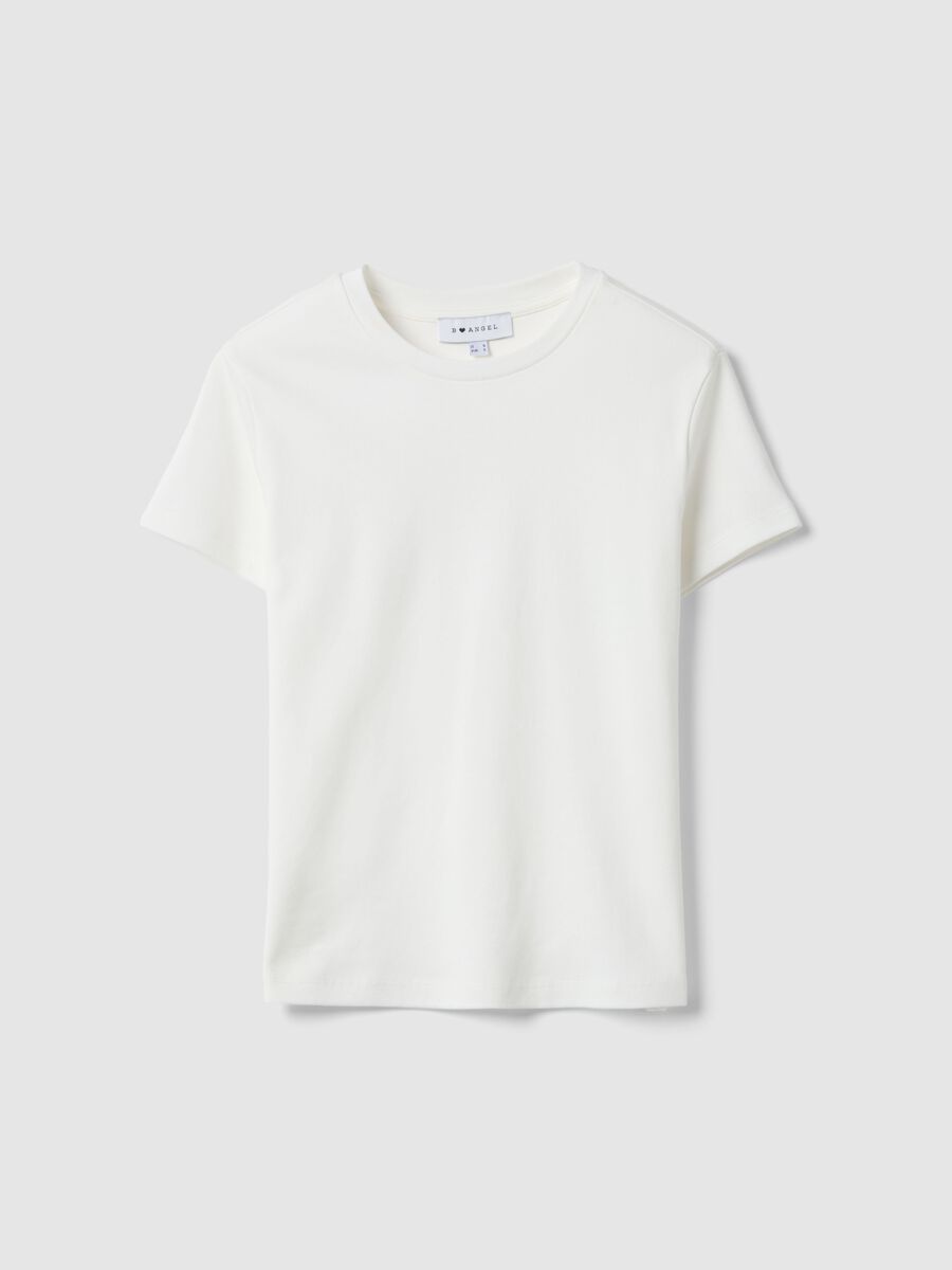 T-shirt in puro cotone bianca regular fit_4