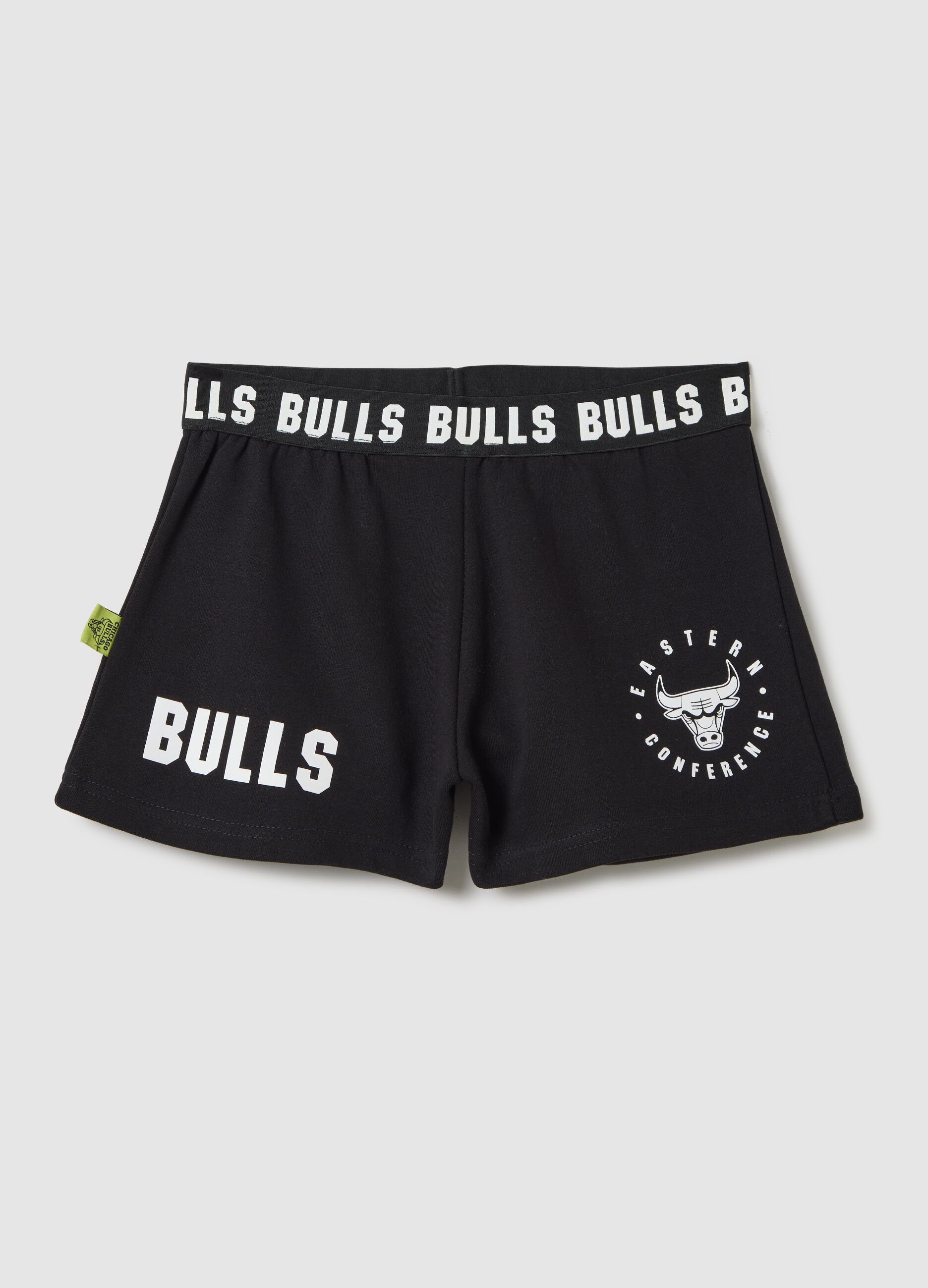 Shorts neri con elastico esterno NBA Chicago Bulls