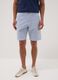 Light blue stretch cotton chino shorts_1