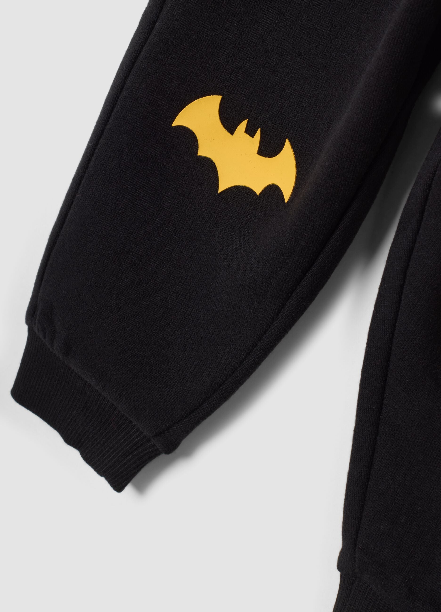 Black Batman-themed oversized jogging set in 100% organic cotton