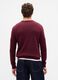Maglione girocollo bordeaux in puro cotone_2