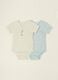 2-pack of multicolour pure cotton baby bodysuits with cute print_0