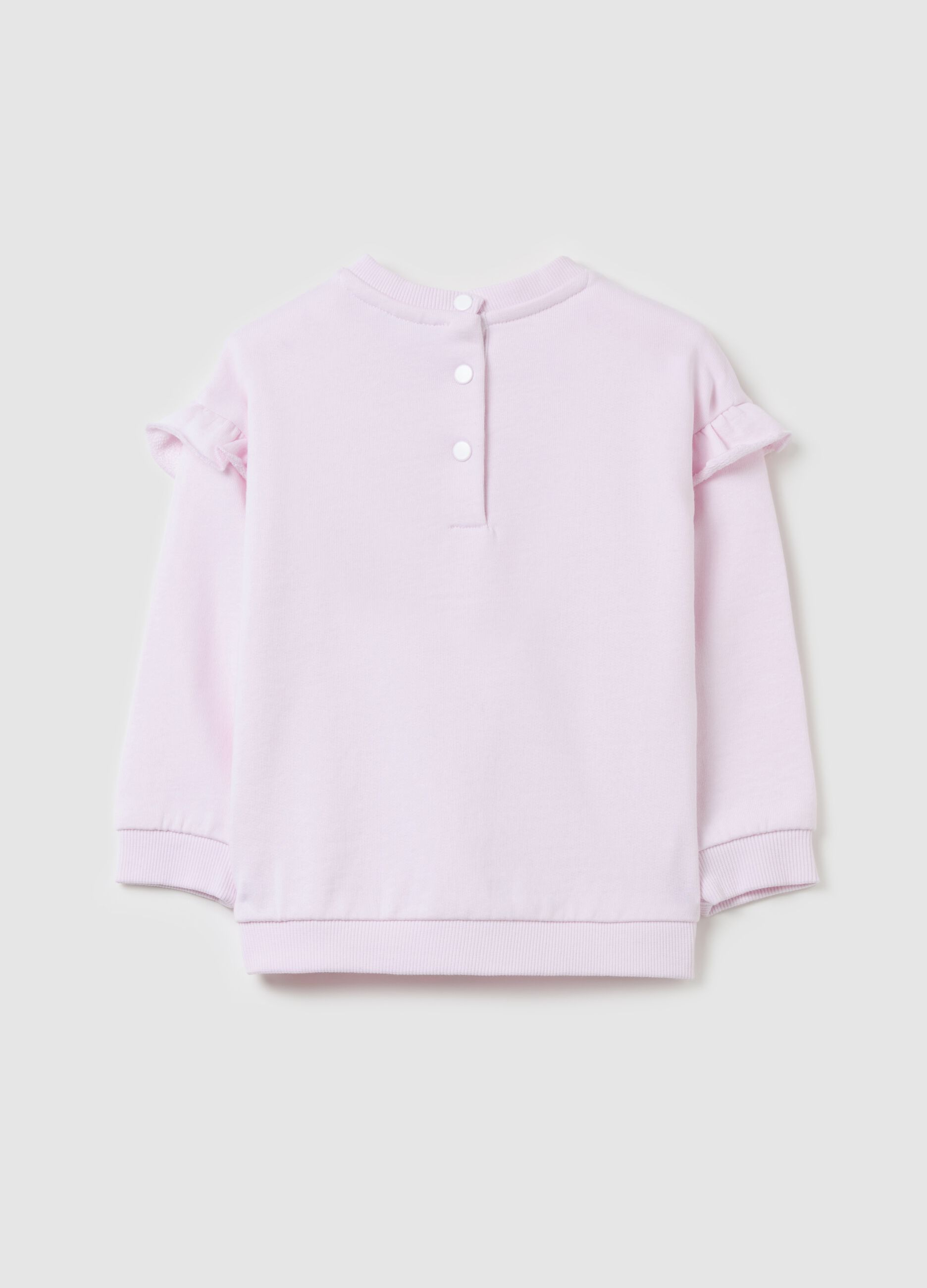 French terry sweatshirt with frills