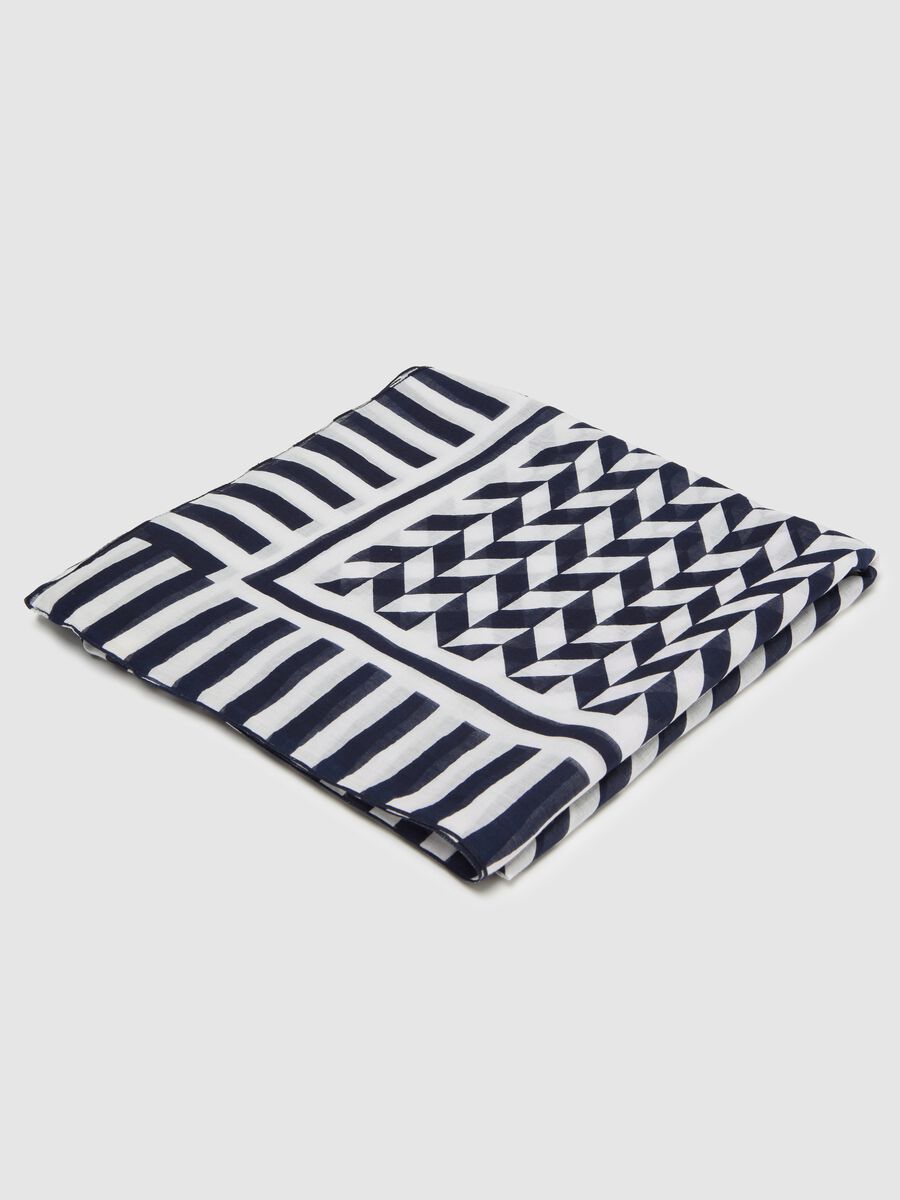 Long skirt in pure cotton with geometric pattern_4