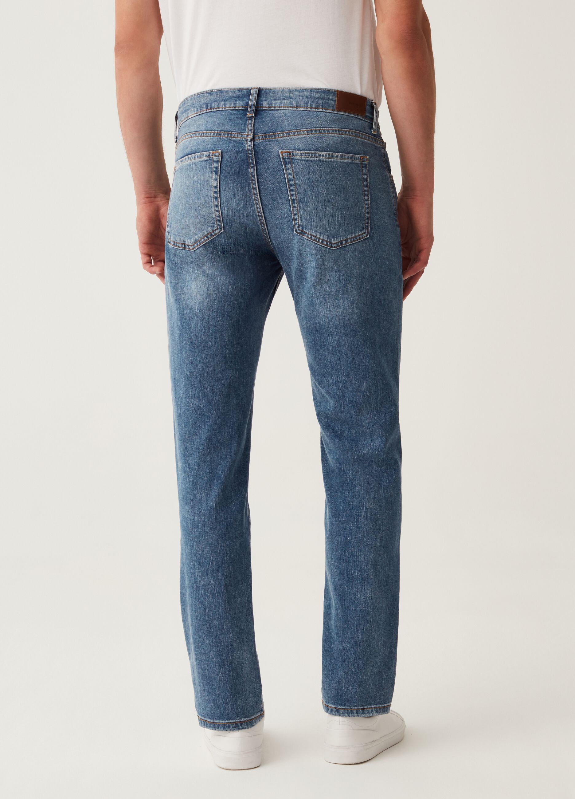 Jeans regular fit in cotone cross hatch_2