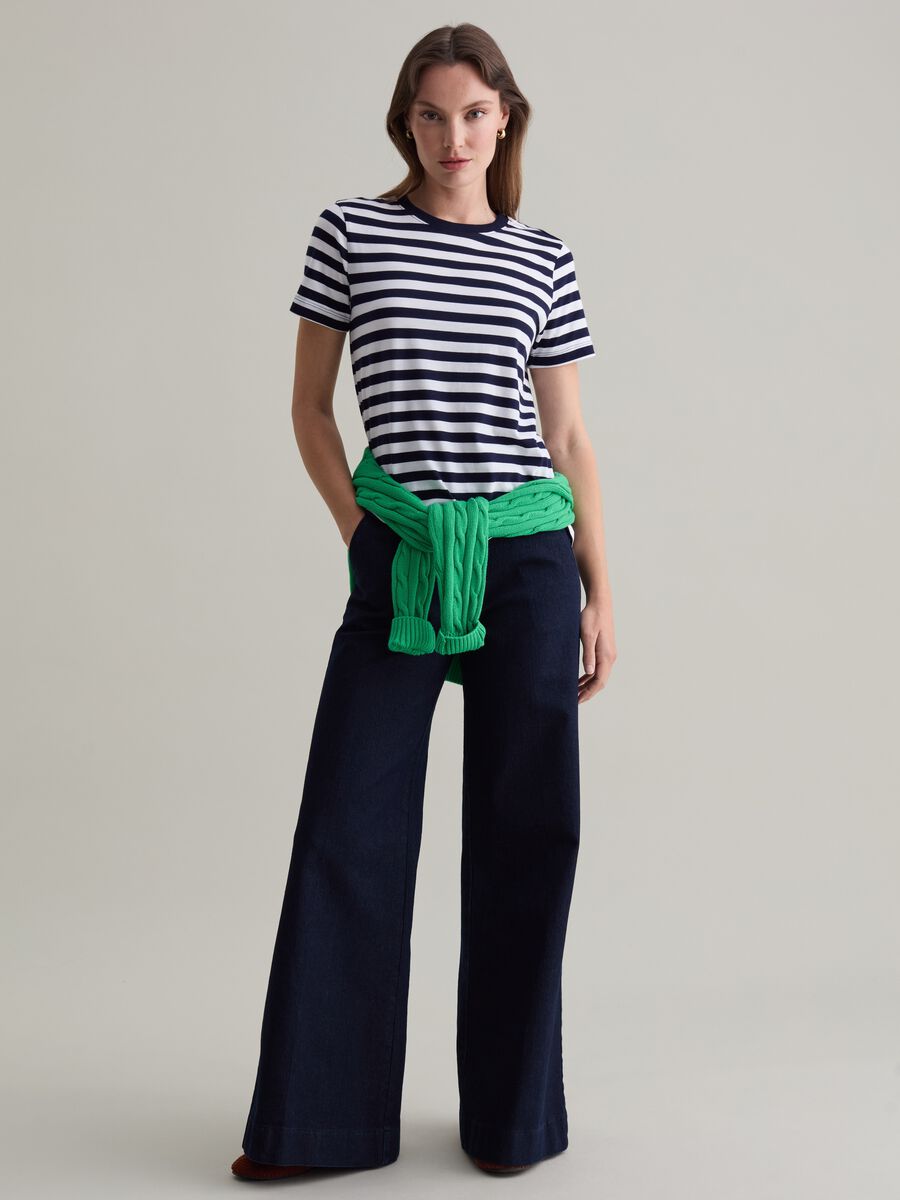 T-shirt in cotone Supima a righe_1