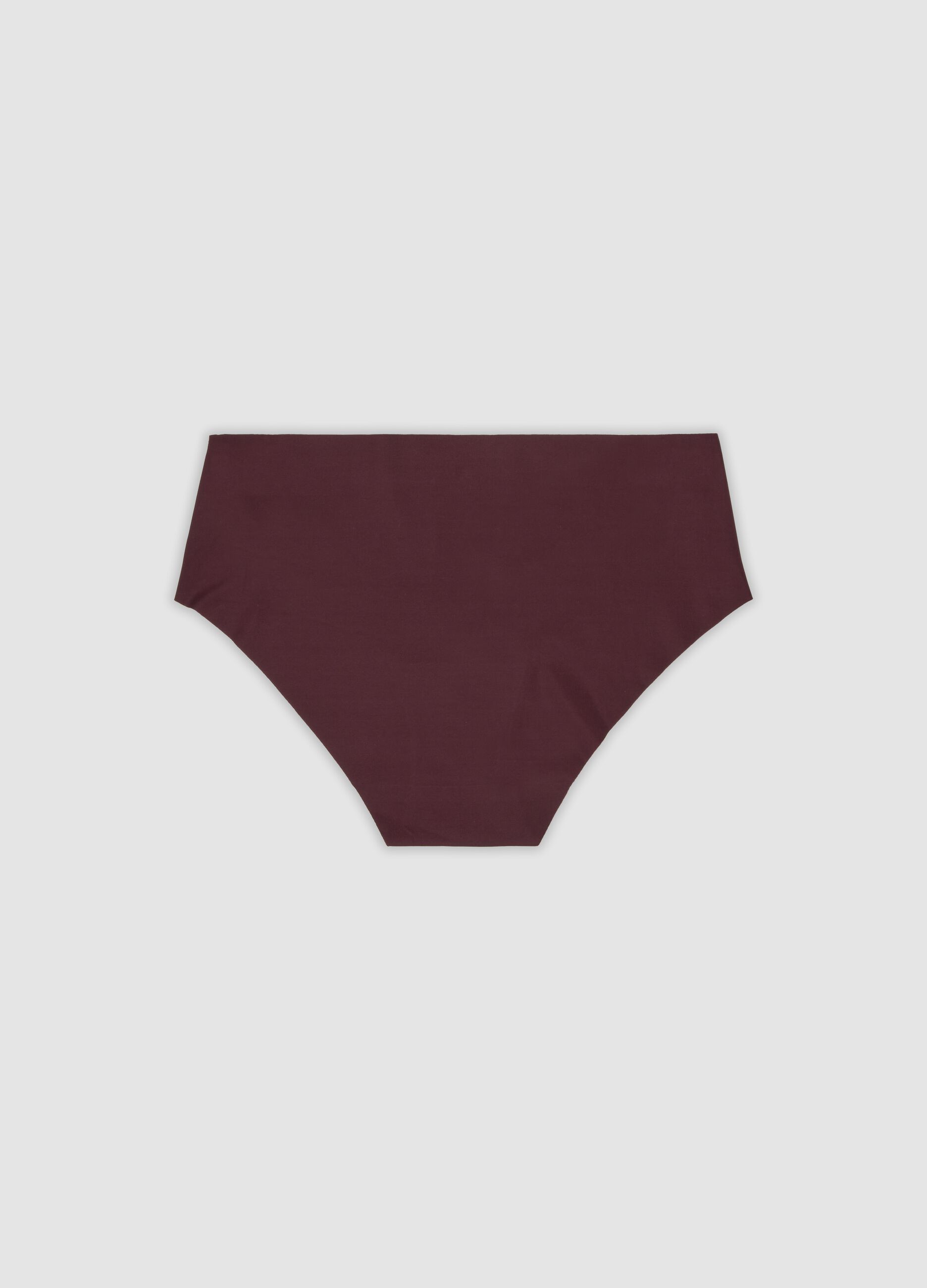 Slip hipster viola in microfibra elasticizzata con vita regular
