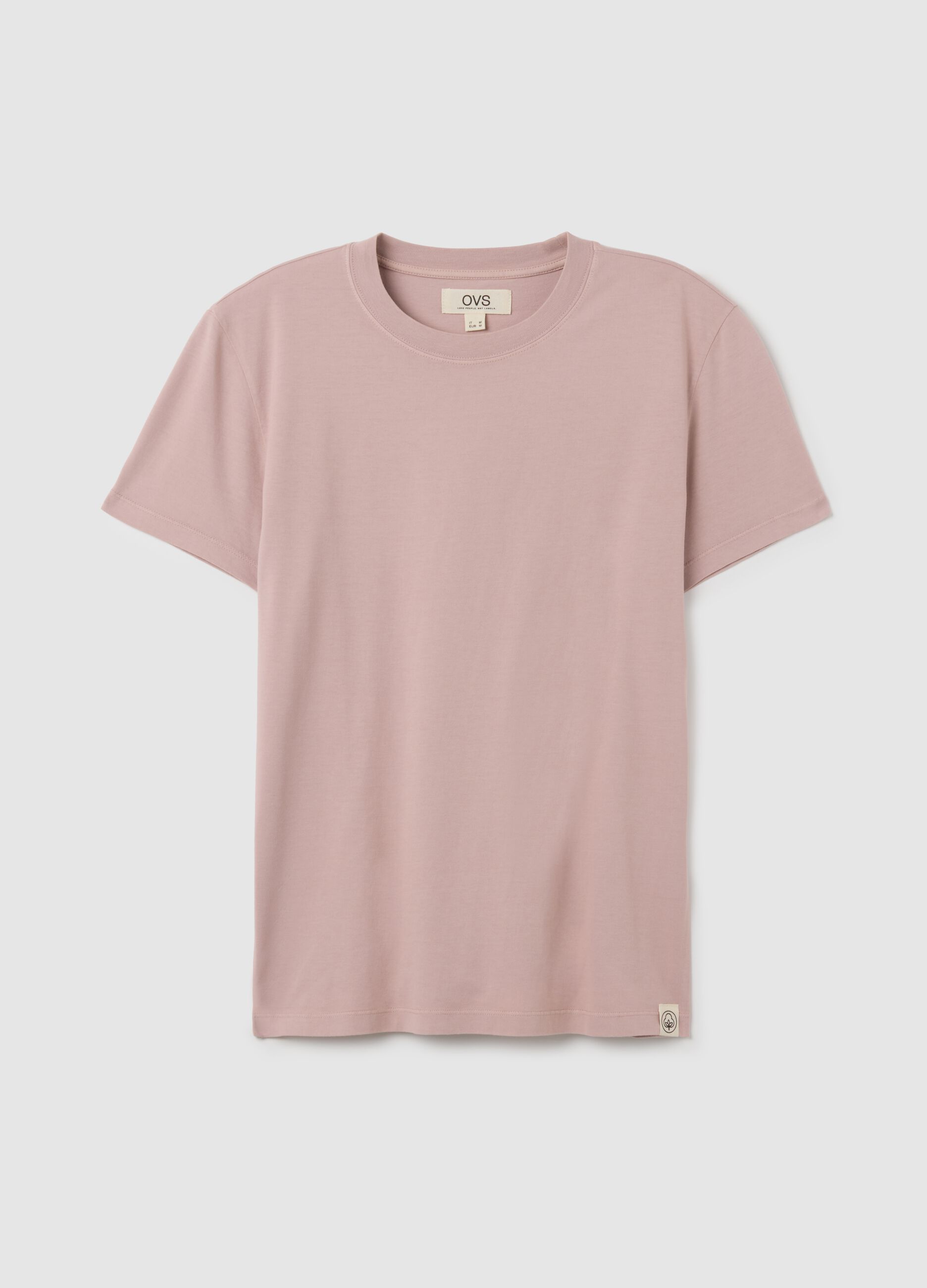 Pink regular fit pure cotton T-shirt