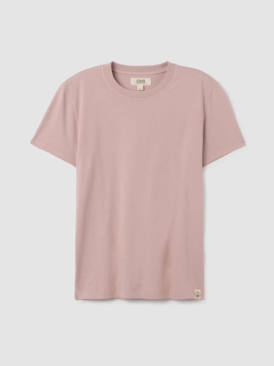 Pink regular fit pure cotton T-shirt_4