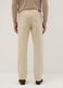 Beige stretch cotton trousers regular fit_2