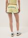 Yellow 100% cotton shorts with elasticated waist, regular fit_2