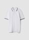 White stretch cotton polo shirt, regular fit_4