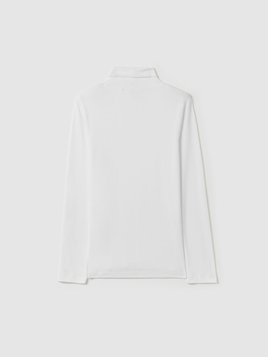 Cotton T-shirt with high neck_4