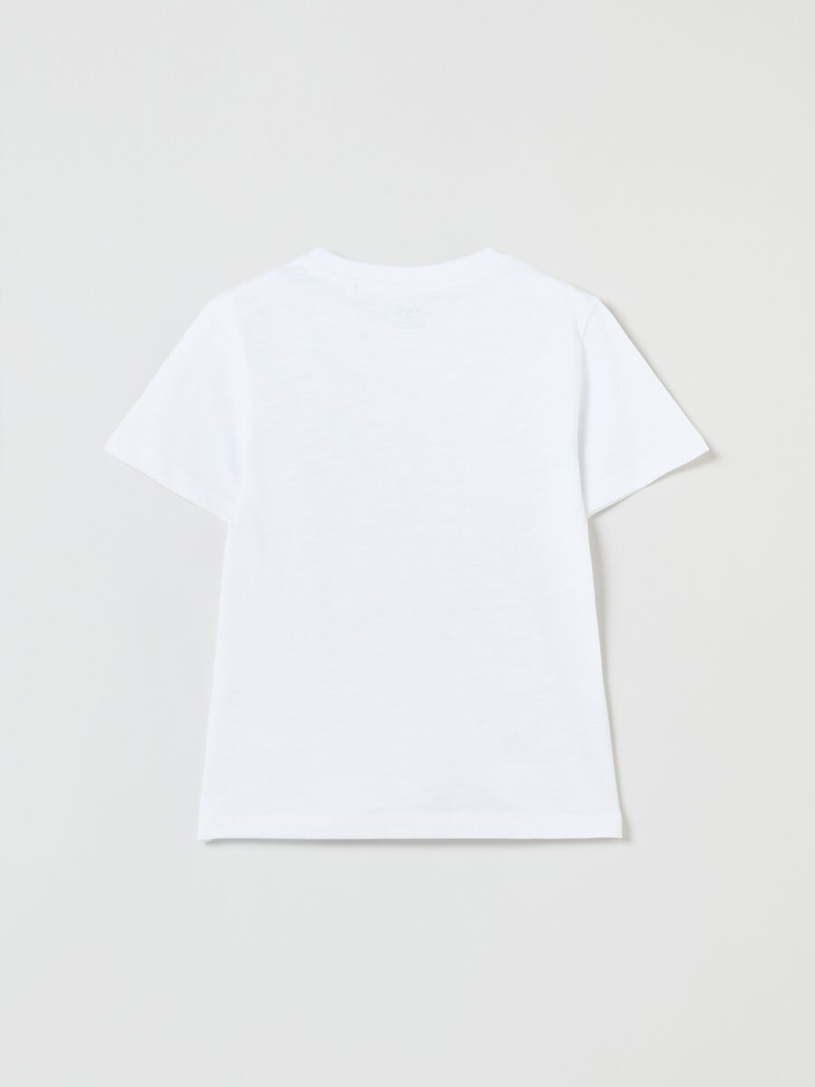 T-shirt in cotone con stampa squalo_1