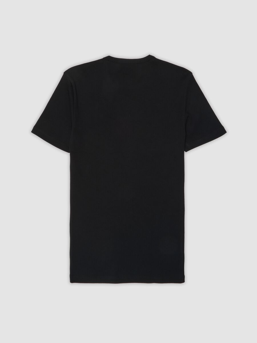 2-pack black crew-neck T-shirts in pure organic cotton, regular fit_5