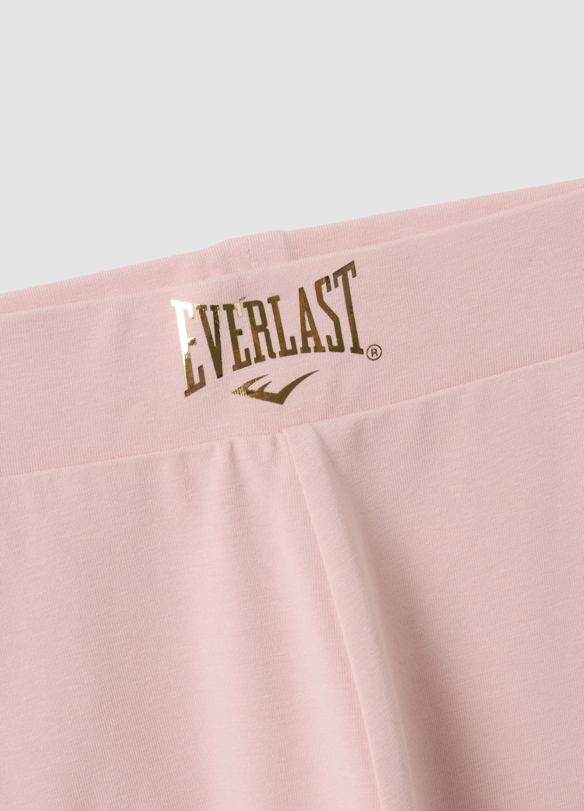 Girls&rsquo; pink stretch cotton regular-fit leggings