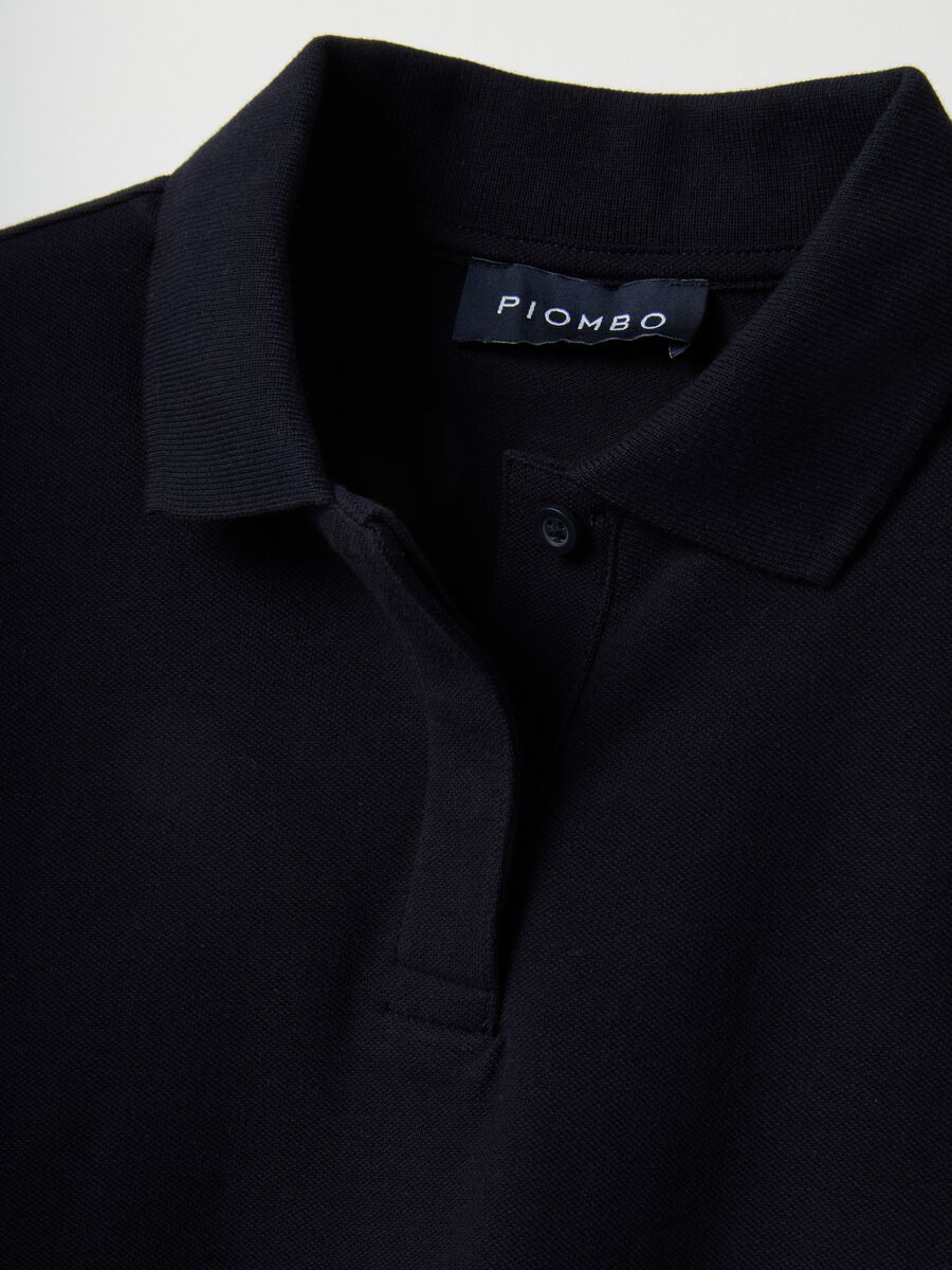 Black pure cotton polo regular fit_1