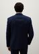 Regular fit blue stretch fabric blazer_4