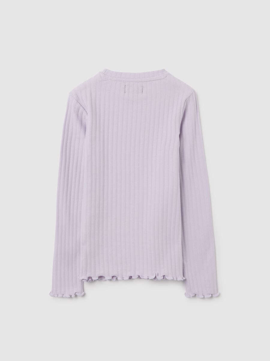 Maglia da bambina in cotone viola regular fit_1