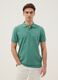 Green pure cotton short-sleeve polo shirt, regular fit_0