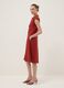 Red regular-fit shirt dress in viscose and linen blend_2