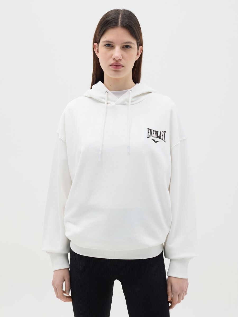 Oversize sweatshirt with hood and print_0