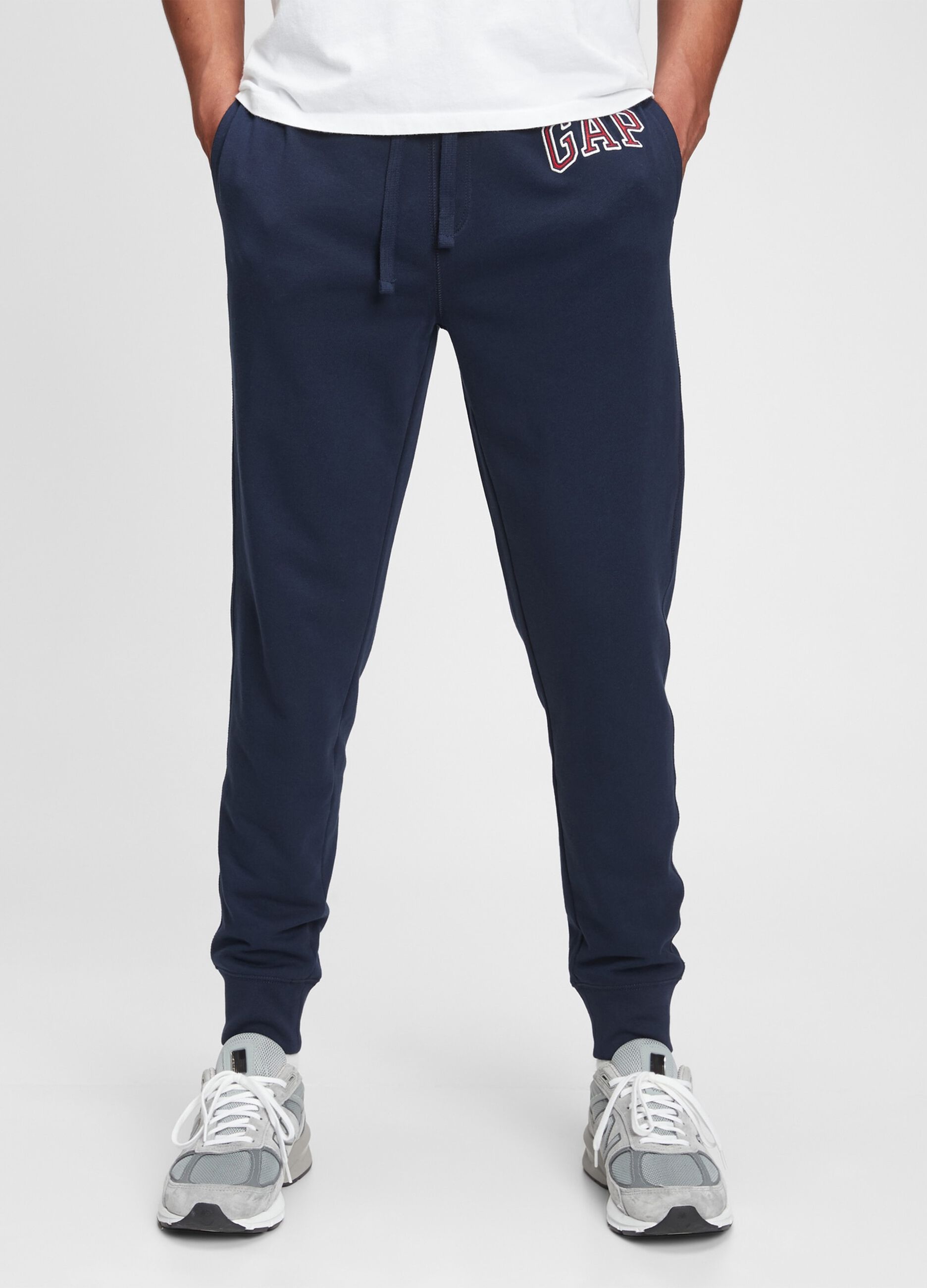 French terry joggers with embroidered logo