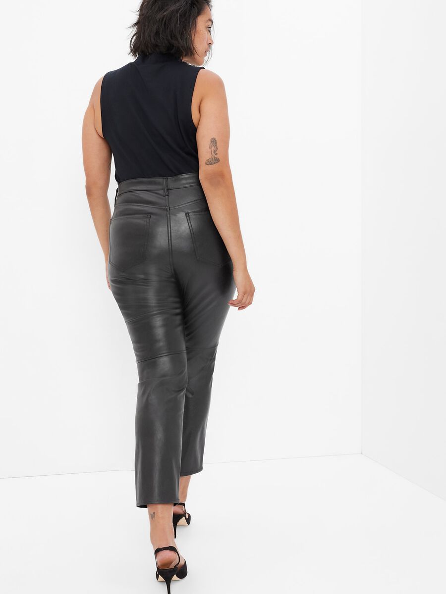 Slim-fit glossy-effect trousers_3