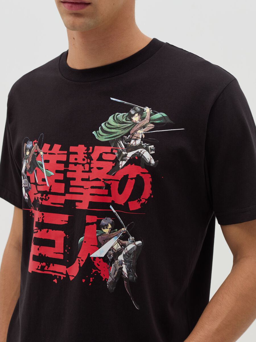 T-shirt with Attach On Titan print_3