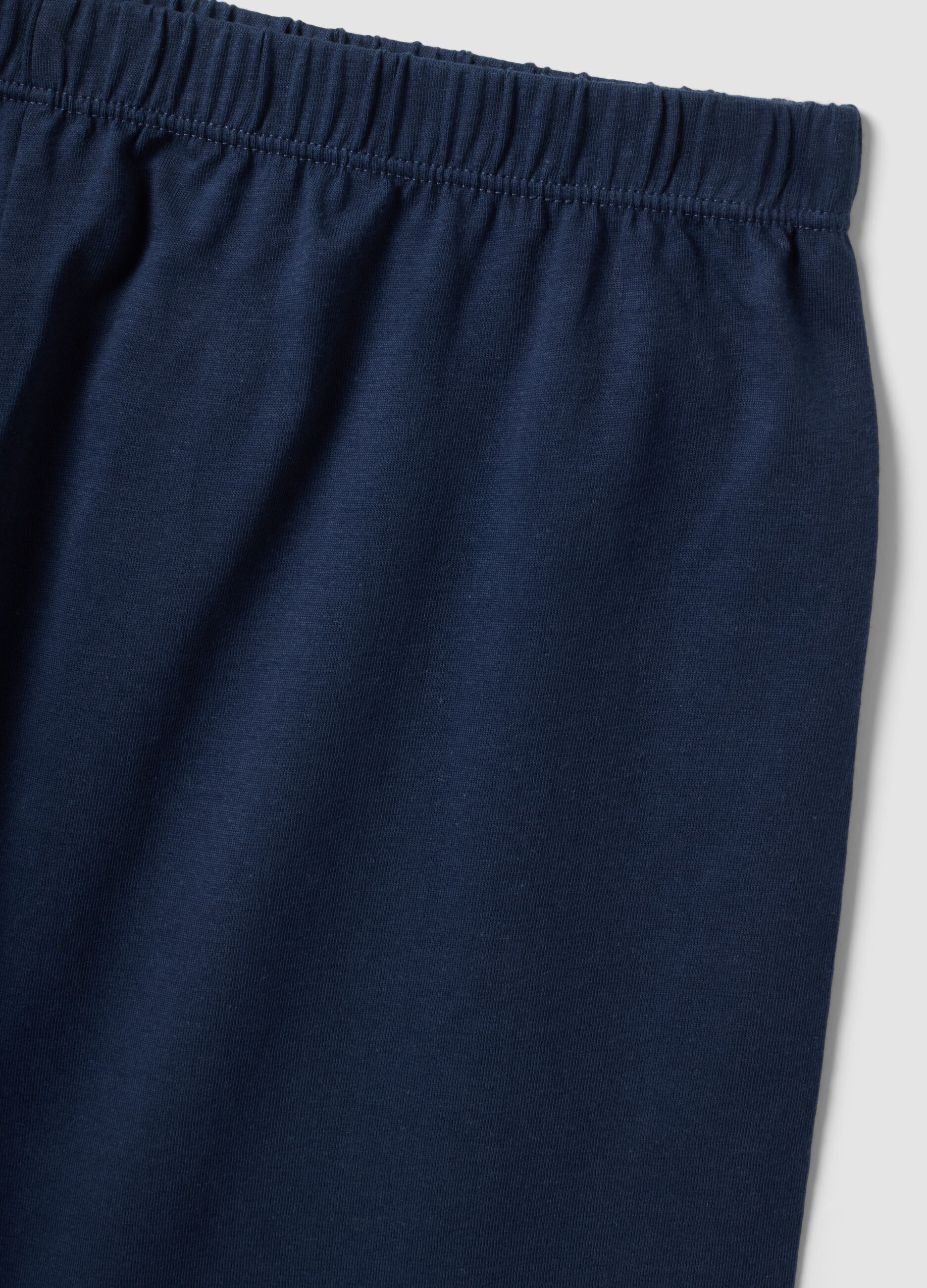 Blue short pyjamas in pure organic cotton for kids, regular fit