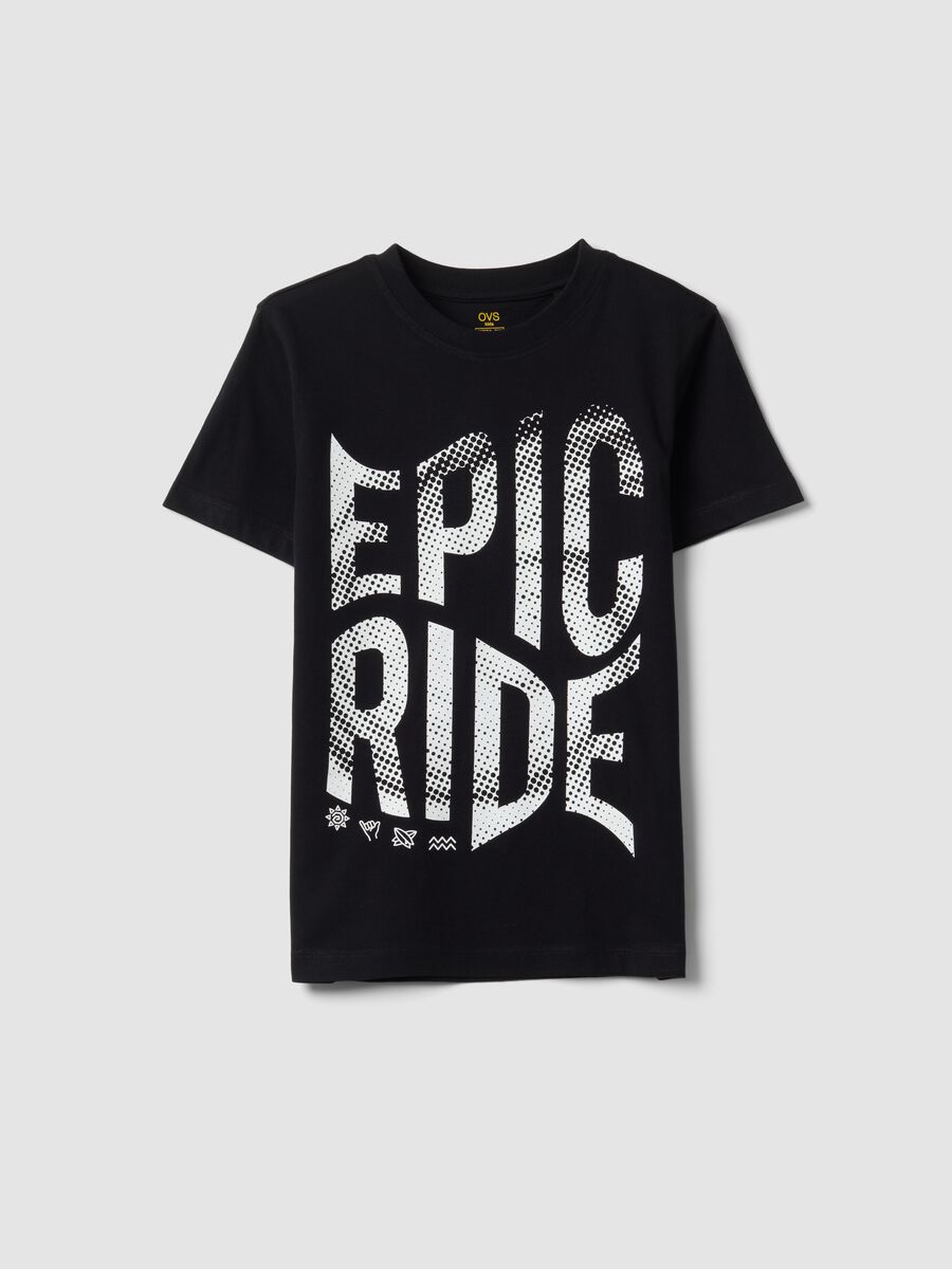 Black short-sleeve organic cotton T-shirt_0