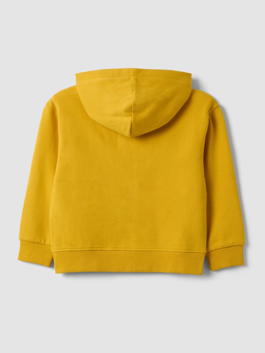 Felpa gialla in puro cotone organico relaxed fit_1