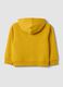 Yellow relaxed-fit hoodie in 100% organic cotton_1