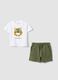 Multicolour pure cotton set for boys regular fit with tiger_0