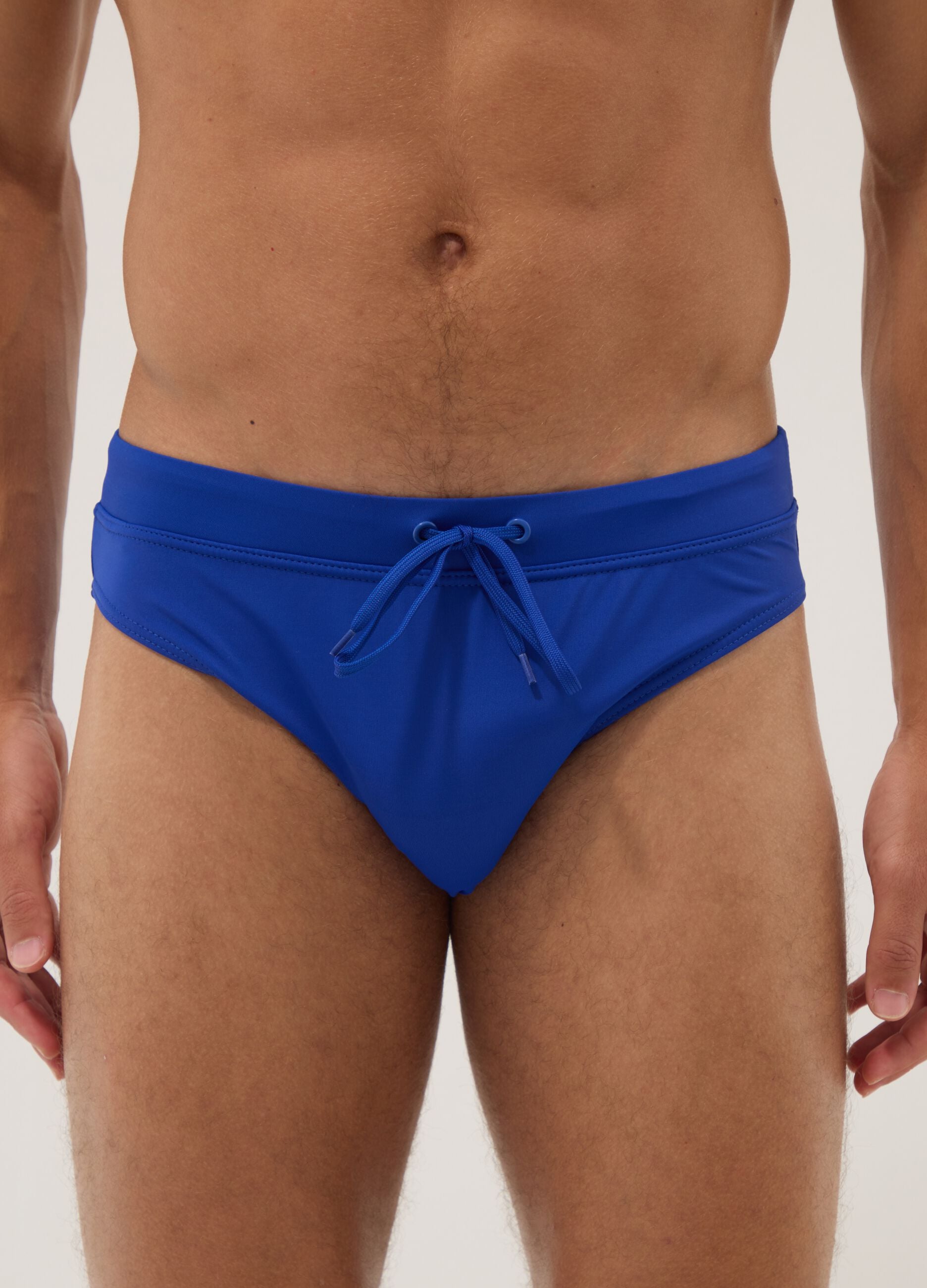 Blue stretch swim briefs