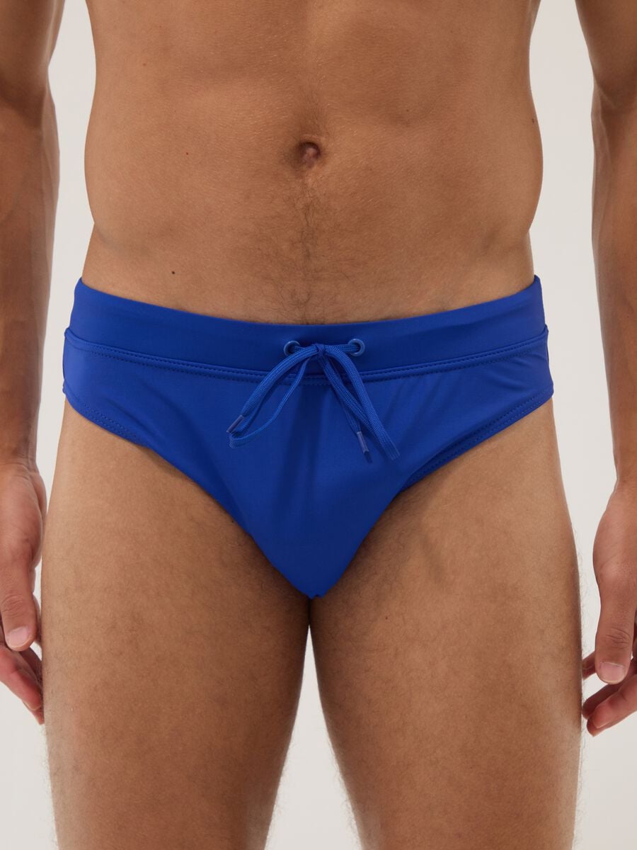 Blue stretch swim briefs_1
