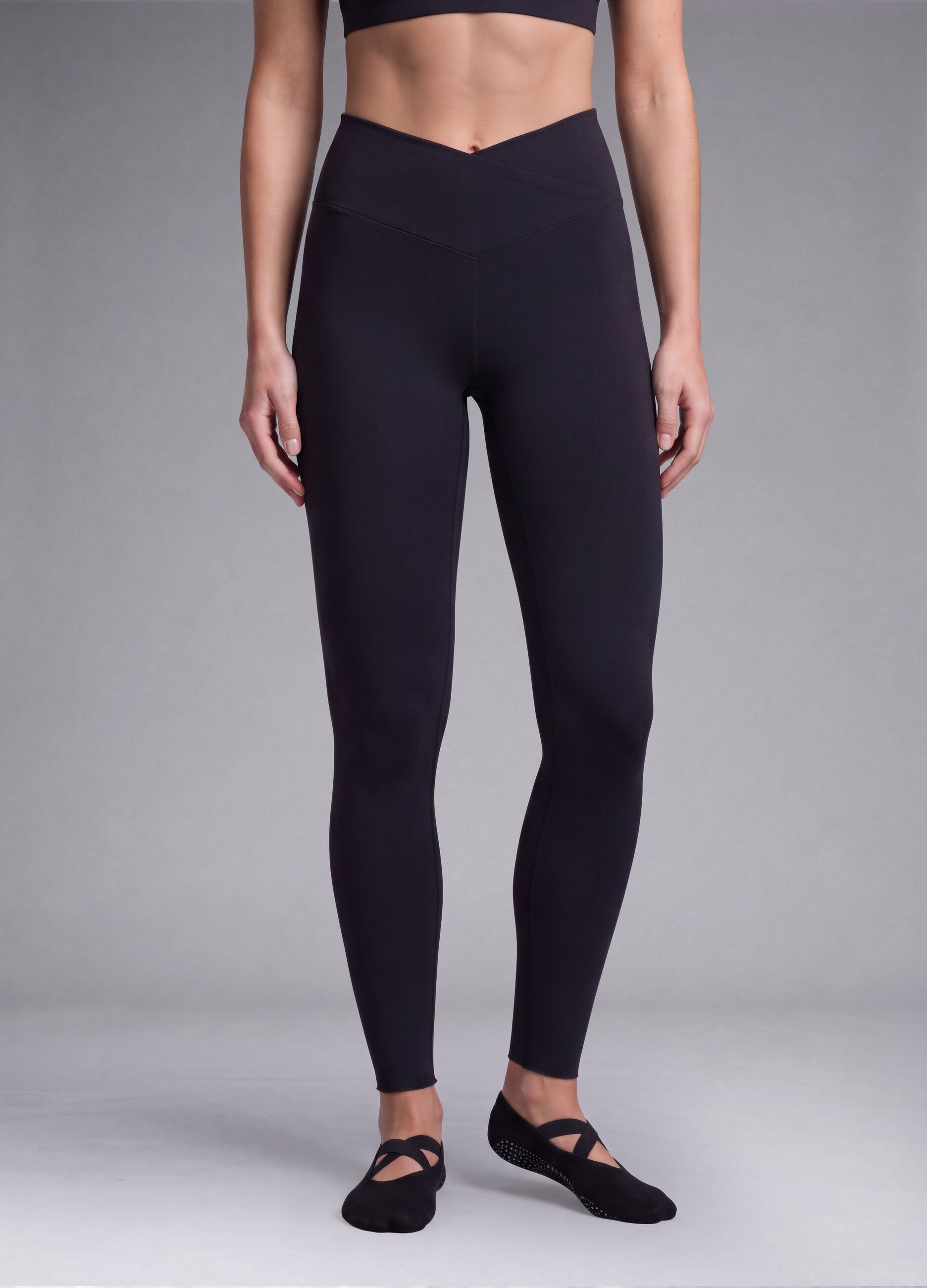 Black slim-fit stretch leggings with regular waist ALTAVIA STUDIO
