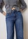 Straight-leg blue pure cotton jeans_3